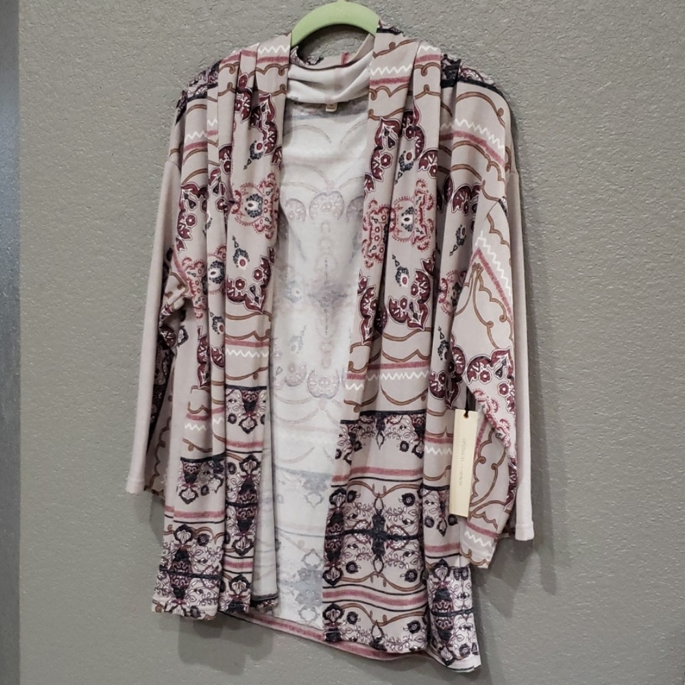 Women's cardigan boho print size medium New